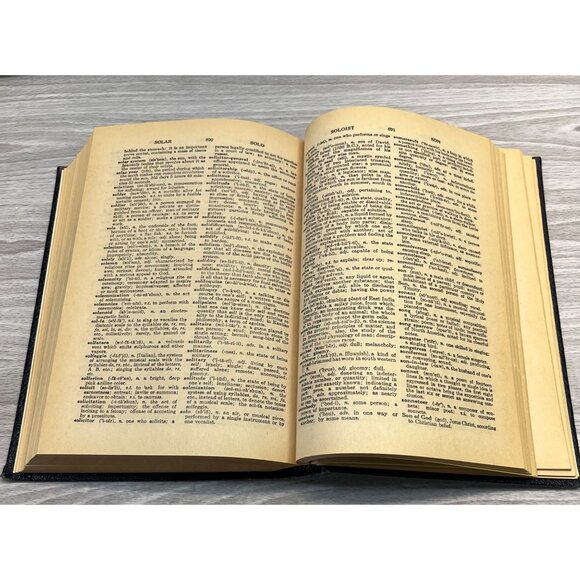 Vintage Webster New School & Office Dictionary 1962 Hardcover Reference Book - Picture 10 of 11